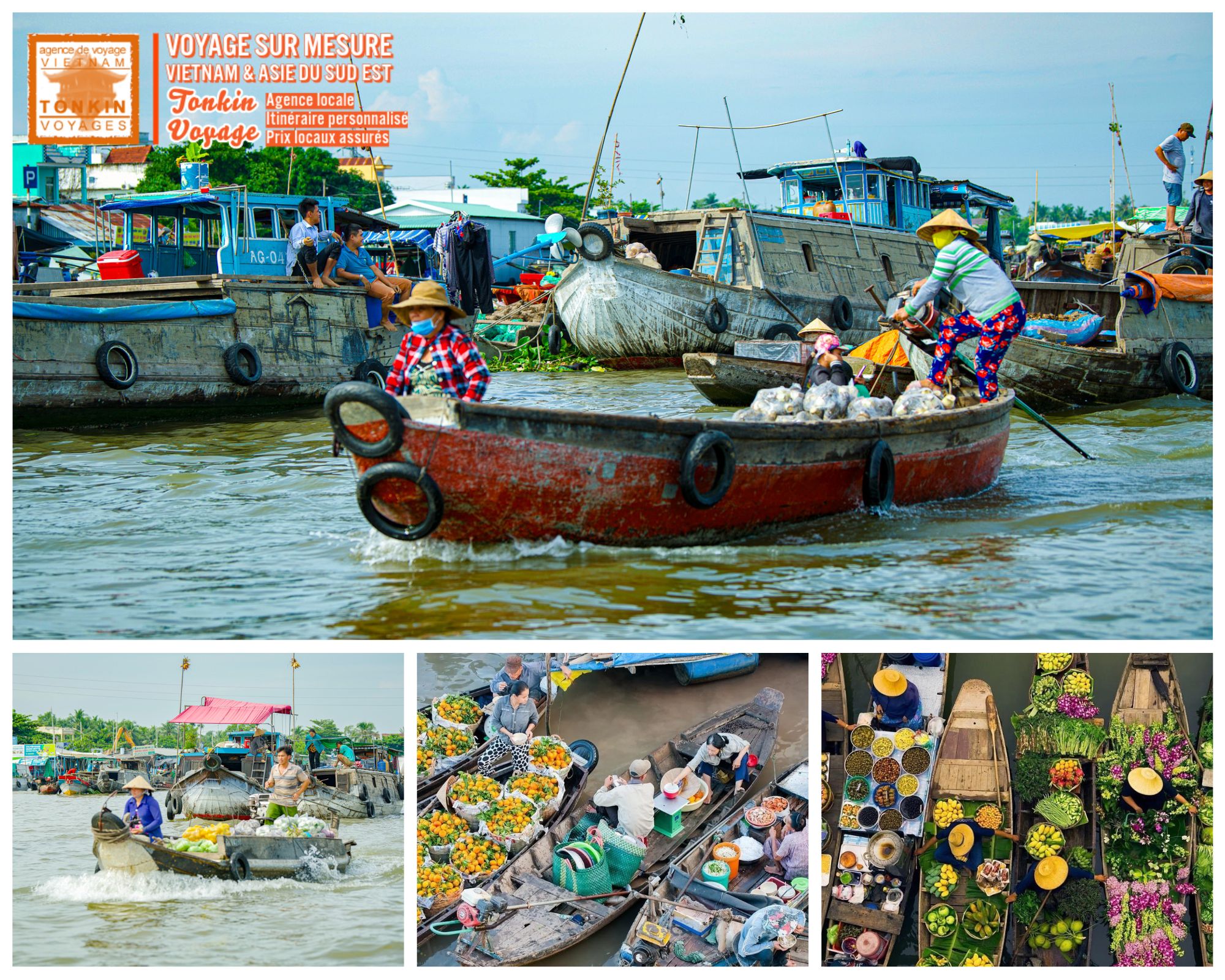 March&eacute;s flottants au delta du m&eacute;kong Vietnam : Pour une premi&egrave;re d&eacute;couverte, C&aacute;i Răng est l&rsquo;option &agrave; examiner en priorit&eacute;. Long Xuy&ecirc;n peut int&eacute;resser les voyageurs dont l&rsquo;itin&eacute;raire passe d&eacute;j&agrave; dans ce secteur
